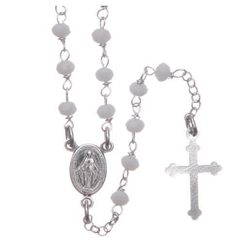 Classic rosary white in 925 sterling silver 1