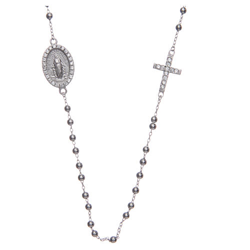 Rosario gargantilla silver zircones blancos plata 925 1