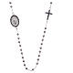Rosary choker silver colour with black zircons 925 sterling silver s1