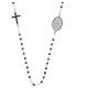 Rosary choker silver colour with black zircons 925 sterling silver s2