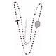 Rosary choker silver colour with black zircons 925 sterling silver s3