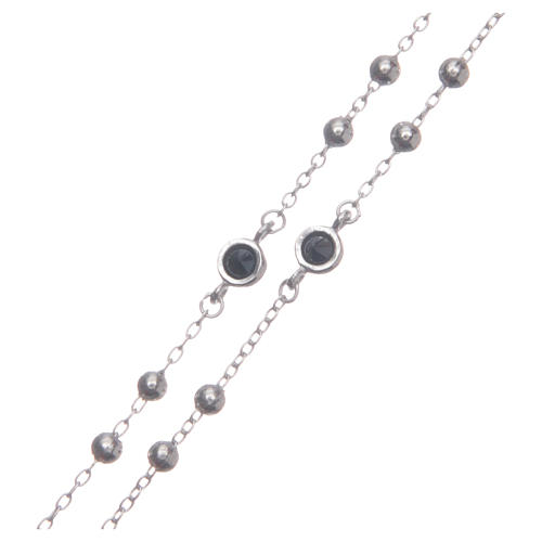 Classic rosary silver with black zircons in 925 sterling silver 3