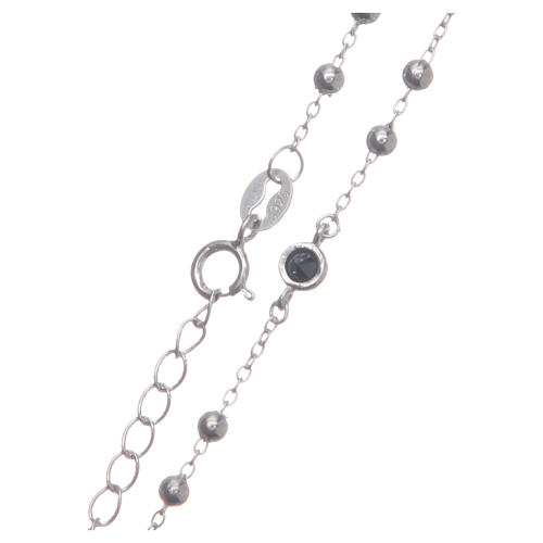 Classic rosary silver with black zircons in 925 sterling silver 4