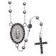 Rosario classico silver zirconi neri argento 925 s1