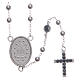 Rosario classico silver zirconi neri argento 925 s2
