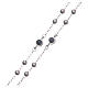 Rosario classico silver zirconi neri argento 925 s3