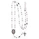Rosario classico silver zirconi neri argento 925 s5
