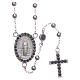 Classic rosary silver with black zircons in 925 sterling silver s1