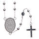 Classic rosary silver with black zircons in 925 sterling silver s2