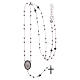 Classic rosary silver with black zircons in 925 sterling silver s5
