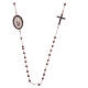 Halskette Rosenkranz aus 925er Silber in rosé mit schwarzen Zirkoniasteinen s1