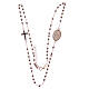 Halskette Rosenkranz aus 925er Silber in rosé mit schwarzen Zirkoniasteinen s3