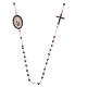 Rosary choker rosè with black zircons 925 sterling silver s1