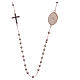 Rosary choker rosè with black zircons 925 sterling silver s2