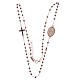 Rosary choker rosè with black zircons 925 sterling silver s3