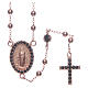 Classic rosary rosè with black zircons 925 sterling silver s1