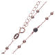 Classic rosary rosè with black zircons 925 sterling silver s4