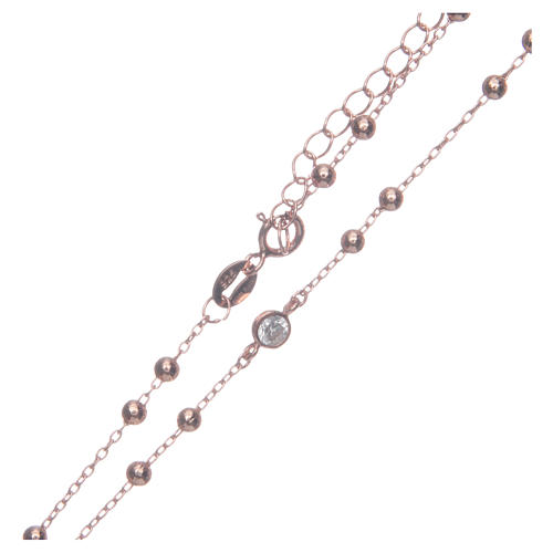Classic rosary rosè with white zircons in 925 sterling silver 4