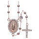 Classic rosary rosè with white zircons in 925 sterling silver s1