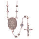 Classic rosary rosè with white zircons in 925 sterling silver s2