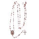 Classic rosary rosè with white zircons in 925 sterling silver s5