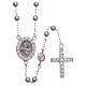 Rosary choker Saint Rita silver with white zircons in 925 sterling silver s1