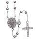 Rosary choker Saint Rita silver with white zircons in 925 sterling silver s2