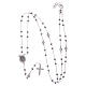 Rosary choker Saint Rita silver with white zircons in 925 sterling silver s5