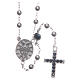 Rosary choker Saint Rita silver with black zircons in 925 sterling silver s2