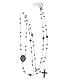 Rosary choker Saint Rita silver with black zircons in 925 sterling silver s5
