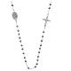Classic rosary Saint Rita silver with white zircons in 925 sterling silver s1