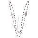 Classic rosary Saint Rita silver with white zircons in 925 sterling silver s3