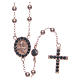 Classic rosary Saint Rita rosè with black zircons in 925 sterling silver s1