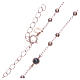 Classic rosary Saint Rita rosè with black zircons in 925 sterling silver s4