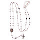 Classic rosary Saint Rita rosè with black zircons in 925 sterling silver s5