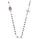 Chapelet tour de cou Ste Rita rosé zircons blancs argent 925 s1