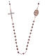 Chapelet tour de cou Ste Rita rosé zircons blancs argent 925 s2