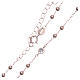 Bracciale Rosario AGIOS Con Croce Argento 925 Rosè| Myriam