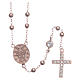 Classic rosary rosè Saint Rita with white zircons in 925 sterling silver s2