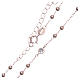 Classic rosary rosè Saint Rita with white zircons in 925 sterling silver s4