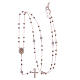 Classic rosary rosè Saint Rita with white zircons in 925 sterling silver s5