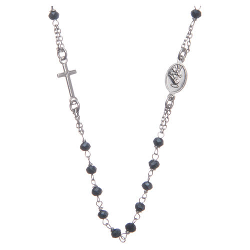 Rosary choker Saint Rita in 925 sterling silver 2