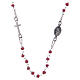 Rosary choker Saint Rita classic model red in 925 sterling silver s2