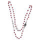 Rosary choker Saint Rita classic model red in 925 sterling silver s3