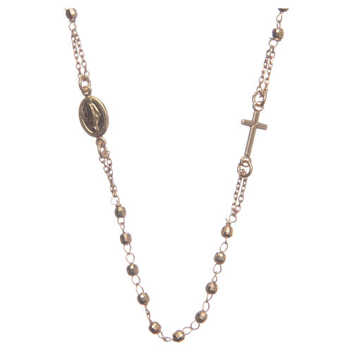 Rosary choker gold colour Saint Rita 925 sterling silver 1