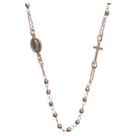 Rosary choker gold colour Saint Rita 925 sterling silver
