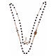 Rosary choker gold and black Saint Rita classic model gold in 925 sterling silver s3