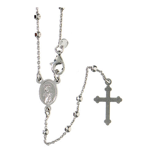 Classic rosary choker Saint Rita in 925 sterling silver 2