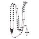 Classic rosary choker Saint Rita smoky black in 925 sterling silver s5