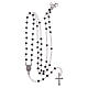 Classic rosary choker Saint Rita black in 925 sterling silver s5